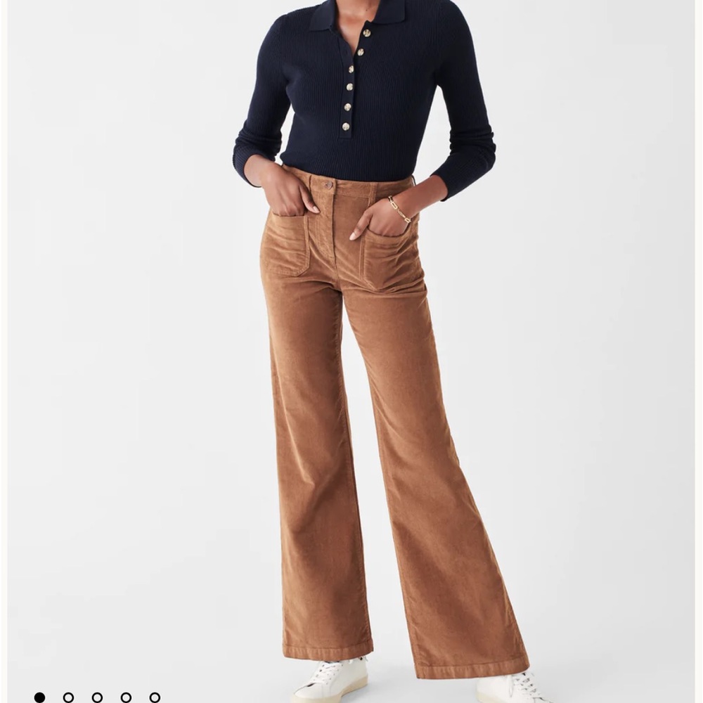 Wide Leg Corduroy Pants in Camel